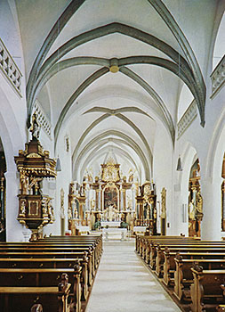 Innenansicht der Pfarrkirche St.Kilian in Staffelstein