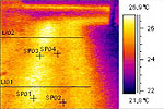 Thermografie Janen-Fubodenheizung in Nassaufbau unter einem Granitboden